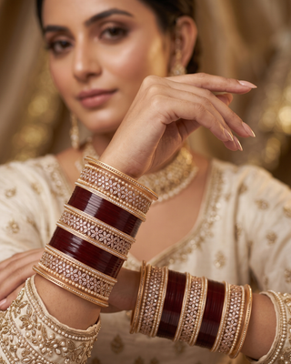 Rose Gold Bridal Choora / Bangles Set (2.6-2.8)