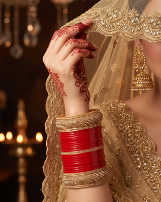 Red Bridal Choora / Bangles Set (2.4-2.6)