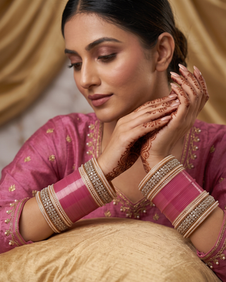 Pink Bridal Choora / Bangles Set (2.6-2.8)