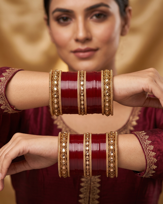 Red Bridal Choora / Bangles Set (2.6-2.8)