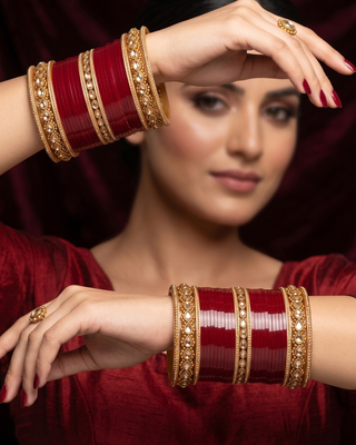 Red Bridal Choora / Bangles Set (2.6-2.8)