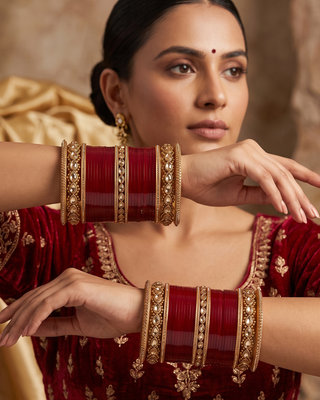 Red Bridal Choora / Bangles Set (2.6-2.8)