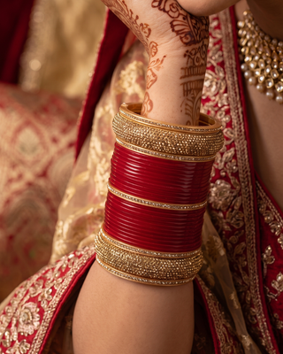 Red Bridal Choora / Bangles Set (2.4-2.6)