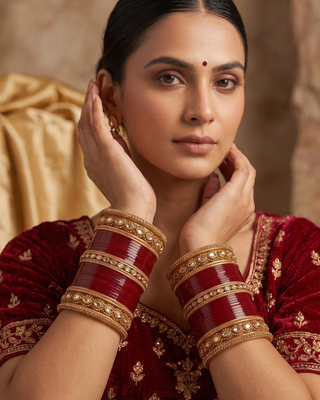 Red Bridal Choora / Bangles Set (2.6-2.8)