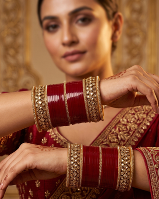 Red Bridal Choora / Bangles Set (2.6-2.8)