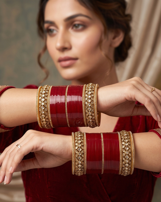 Red Bridal Choora / Bangles Set (2.6-2.8)