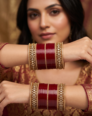 Red Bridal Choora / Bangles Set (2.6-2.8)
