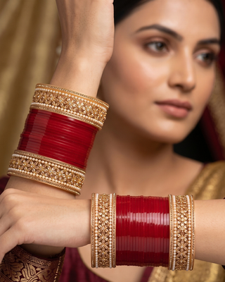 Red Bridal Choora / Bangles Set (2.6-2.8)