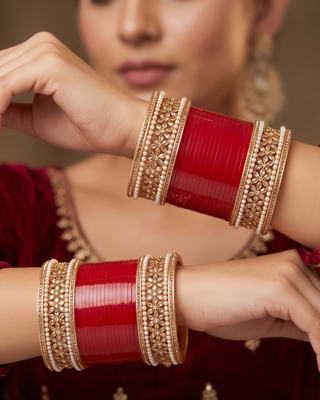 Red Bridal Choora / Bangles Set (2.6-2.8)