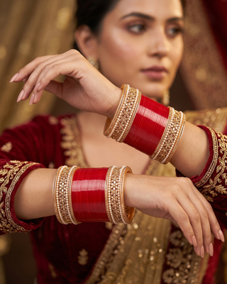 Red Bridal Choora / Bangles Set (2.6-2.8)