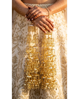 Punjabi Pipal Patti Golden Kaleerein | Tanniskka Bridal