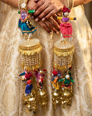 Novelty Rajasthani Puppet Style Bridal Kalire with Pearls | Tanniskka Bridal