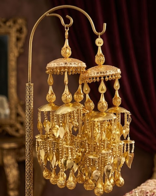 Traditional Gold Leaf Cascade Bridal Kalire | Tanniskka Bridal