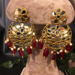 Luxury maroon glass work Kundan bridal necklace set with matching earrings and headpiece, statement jewelry for South Asian weddings and nikah ceremonies.
