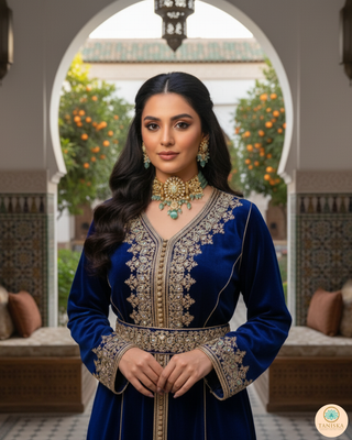Luxury mint green beaded Kundan choker necklace set with matching earrings, elegant statement jewelry for South Asian bridal weddings and receptions.