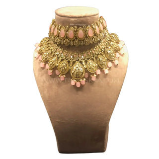 MISHKA Double Choker Necklace Set - Baby Pink - Necklace Set