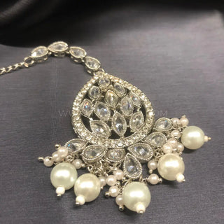 MISHKA Double Choker Necklace Set - Silver - Necklace Set