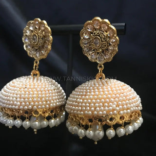 Pearly Gold Earrings (Jhumkis)