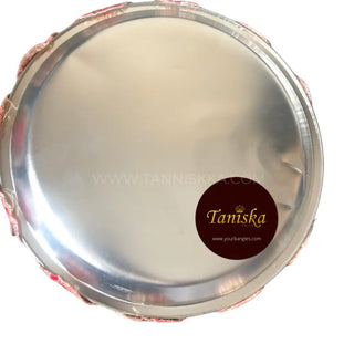 Small ’Jee Aayea Nu Bhabhi Saade Veer De Dil Di Chaabi’ Plate (Groom Welcoming with Scissors & Ribbon) - Decorative