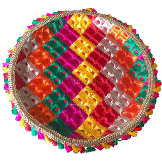 Small Phulkari Colourful Plate - Decorative Plates