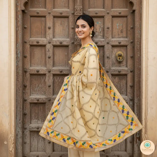 Sonehri Bagh Phulkari Dupatta - Punjabi Phulkari Dupatta