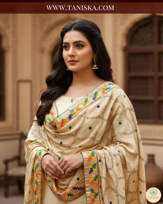 Sonehri Bagh Phulkari Dupatta - Punjabi Phulkari Dupatta