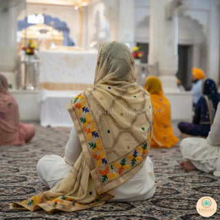 Sonehri Bagh Phulkari Dupatta - Punjabi Phulkari Dupatta