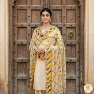 Sonehri Bagh Phulkari Dupatta - Punjabi Phulkari Dupatta