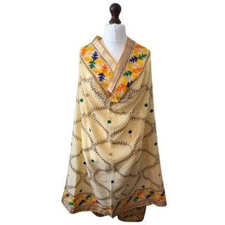 Sonehri Bagh Phulkari Dupatta - Punjabi Phulkari Dupatta