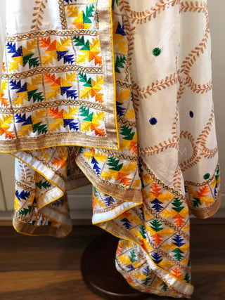 The Basant Bahaar Phulkari Dupatta - Punjabi Phulkari Dupatta