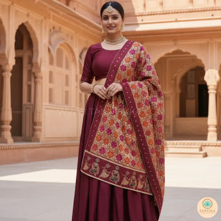 The Bridal Shagun Phulkari Dupatta - Punjabi Phulkari Dupatta