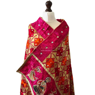 The Bridal Shagun Phulkari Dupatta - Punjabi Phulkari Dupatta