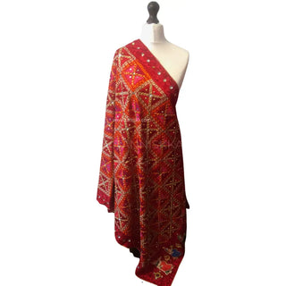 The Bridal Shagun Phulkari Dupatta - Punjabi Phulkari Dupatta
