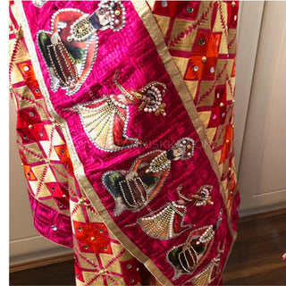 The Bridal Shagun Phulkari Dupatta - Punjabi Phulkari Dupatta