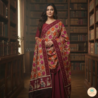 The Bridal Shagun Phulkari Dupatta - Punjabi Phulkari Dupatta