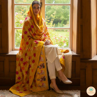 The Bridal Shagun Phulkari Dupatta - Punjabi Phulkari Dupatta