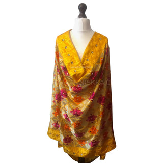 The Bridal Shagun Phulkari Dupatta - Punjabi Phulkari Dupatta