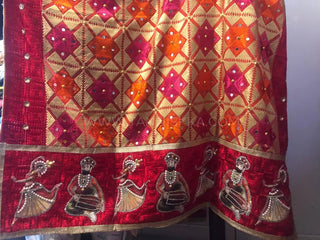 The Bridal Shagun Phulkari Dupatta - Punjabi Phulkari Dupatta