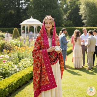 The Bridal Shagun Phulkari Dupatta - Punjabi Phulkari Dupatta