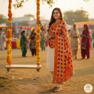 The Bridal Shagun Phulkari - Punjabi Phulkari Dupatta
