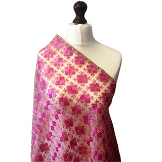 The Celestial Shimmer Phulkari Dupatta - Punjabi Phulkari Dupatta