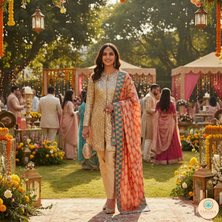 The Diamond Phulkari Dupatta - Punjabi Phulkari Dupatta