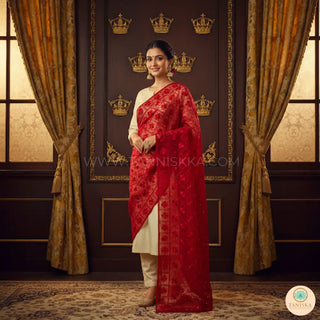 The Eternal Love Phulkari Dupatta - Punjabi Phulkari Dupatta