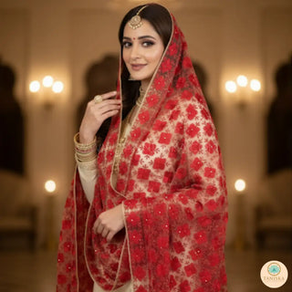 The Eternal Love Phulkari Dupatta - Punjabi Phulkari Dupatta