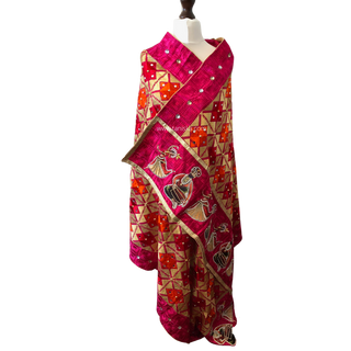 The Bridal Shagun Phulkari Dupatta - Punjabi Phulkari Dupatta