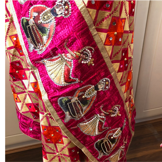 The Bridal Shagun Phulkari Dupatta - Punjabi Phulkari Dupatta