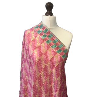 The Royal Rubellite Phulkari Dupatta - Punjabi Phulkari Dupatta