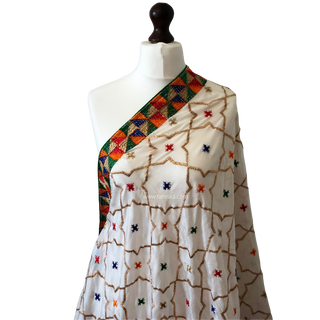 The Starlight Phulkari Dupatta - Punjabi Phulkari Dupatta