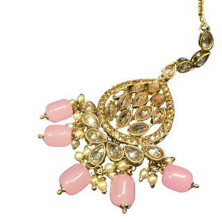 MISHKA Double Choker Necklace Set - Baby Pink - Necklace Set