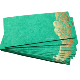 Parrot Green Shagun Money Envelopes - 20s Pack - Money Envelopes for Gifting